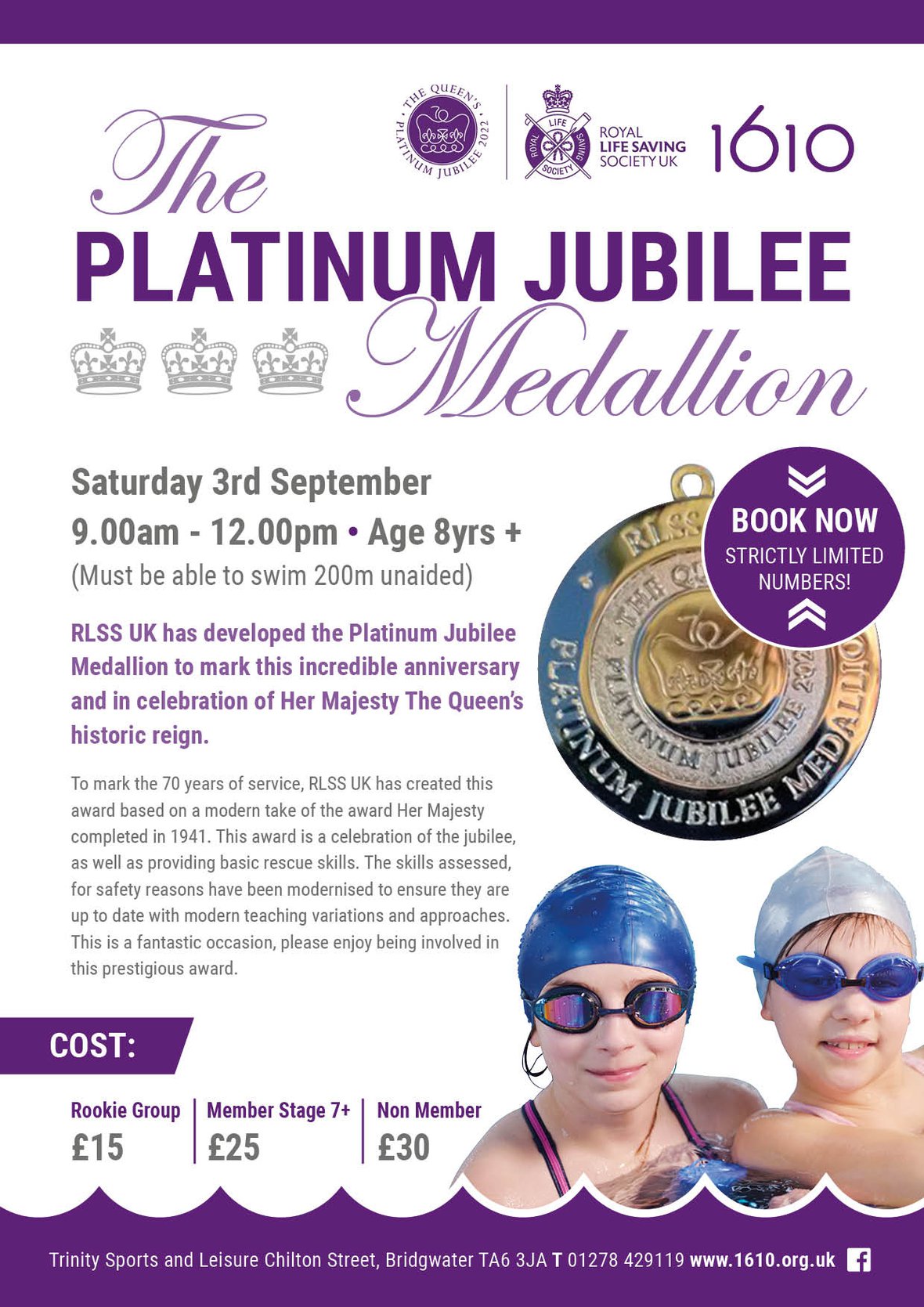 Jubilee Medallion Swim Course Advert