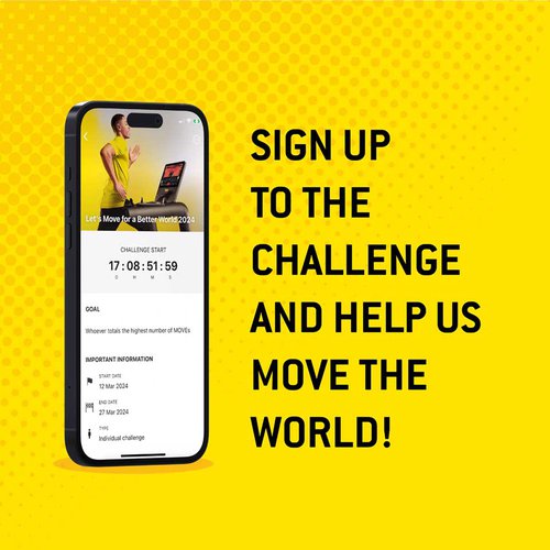 Let's Move app displayed on phone